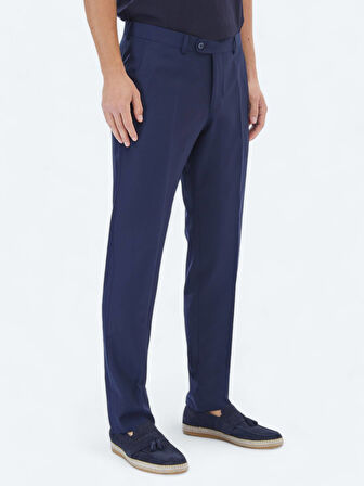 Saks Düz Dokuma Fitted Fit Klasik Yün Karışımlı Pantolon