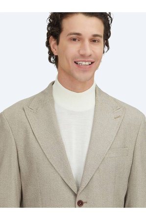 Kahverengi Kareli Modern Fit Ceket