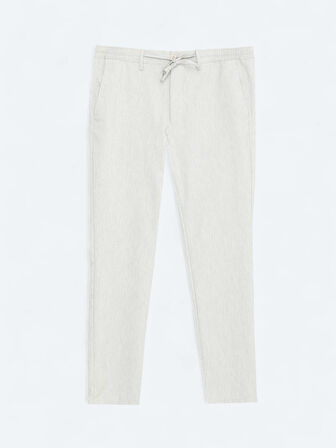 Koyu Bej Düz Dokuma Jogging Fit Casual Pantolon