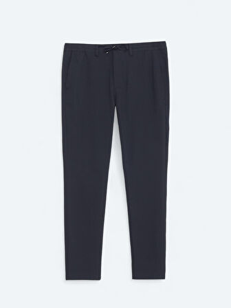 Lacivert Düz Dokuma Jogging Fit Casual Pantolon