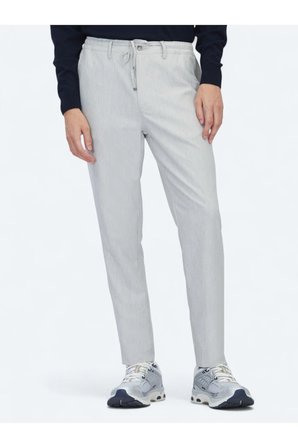 Gri Düz Dokuma Jogging Fit Casual Pantolon