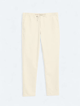 Koyu Bej Düz Dokuma Jogging Fit Casual Pantolon
