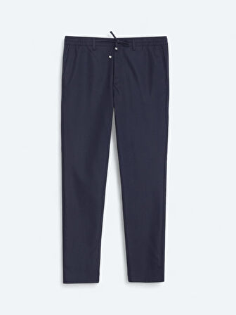 Lacivert Düz Dokuma Jogging Fit Casual Pantolon
