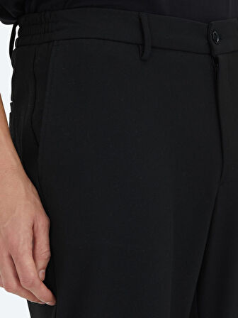 Siyah Dokuma Jogging Fit Casual Pantolon