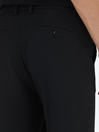 Siyah Dokuma Jogging Fit Casual Pantolon