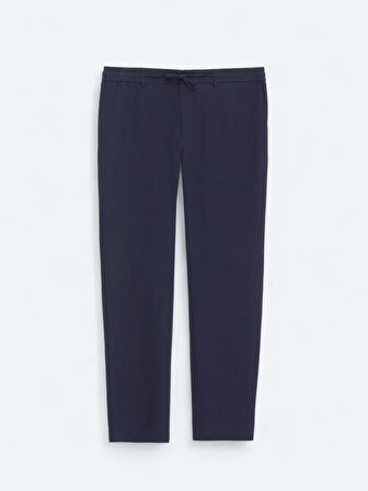 Lacivert Düz Dokuma Jogging Fit Casual Pantolon