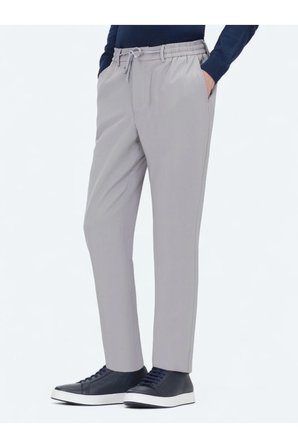 Gri Düz Dokuma Jogging Fit Casual Pantolon