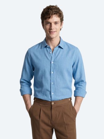 Mavi Regular Fit Dokuma Casual %100 Pamuk Gömlek