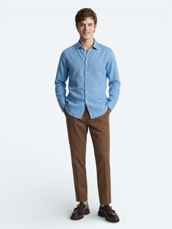 Mavi Regular Fit Dokuma Casual %100 Pamuk Gömlek