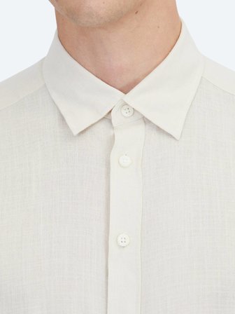 Bej Regular Fit Dokuma Casual %100 Pamuk Gömlek
