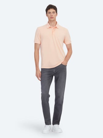 Pembe Düz %100 Pamuk T-Shirt