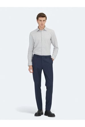 Vizon Çizgili Regular Fit Dokuma Casual %100 Pamuk Gömlek
