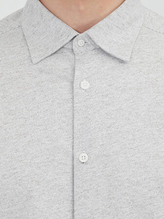 Vizon Çizgili Regular Fit Dokuma Casual %100 Pamuk Gömlek
