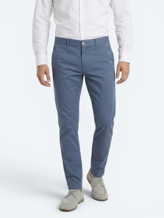 Açık Mavi Dokuma Jogging Fit Casual Pamuk Karışımlı Pantolon