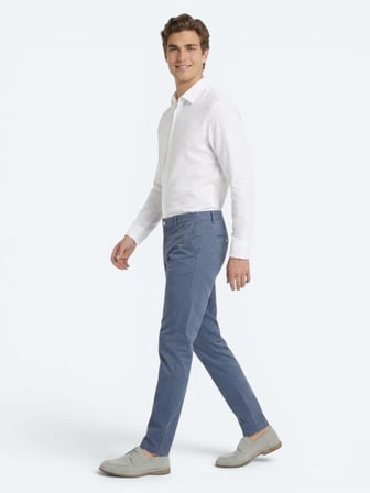 Açık Mavi Dokuma Jogging Fit Casual Pamuk Karışımlı Pantolon