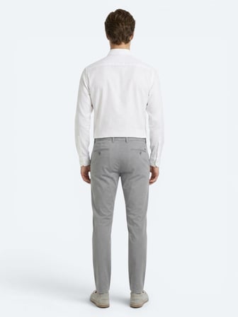Gri Dokuma Jogging Fit Casual Pamuk Karışımlı Pantolon