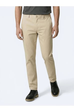 Yağ Yeşili Dokuma Jogging Fit Casual Pamuk Karışımlı Pantolon