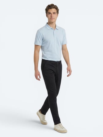 Lacivert Dokuma Jogging Fit Casual Pamuk Karışımlı Pantolon