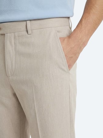 Taş Kumaş Relaxed Fit Casual Keten Karışımlı Pantolon