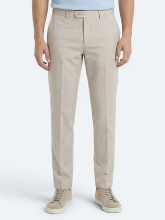Taş Kumaş Relaxed Fit Casual Keten Karışımlı Pantolon
