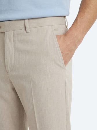Taş Kumaş Relaxed Fit Casual Keten Karışımlı Pantolon
