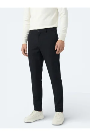 Lacivert Dokuma Jogging Fit Casual Pantolon
