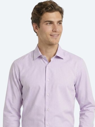 Açık Pembe Regular Fit Uzun Dokuma Casual Pamuk Karışımlı Gömlek