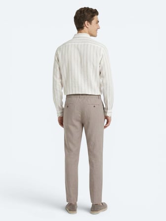Vizon Dokuma Relaxed Fit Casual Pamuk Karışımlı Pantolon