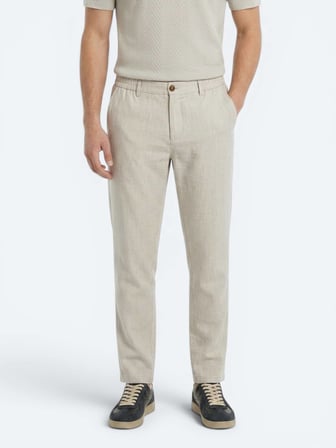 Taş Dokuma Relaxed Fit Casual Pamuk Karışımlı Pantolon