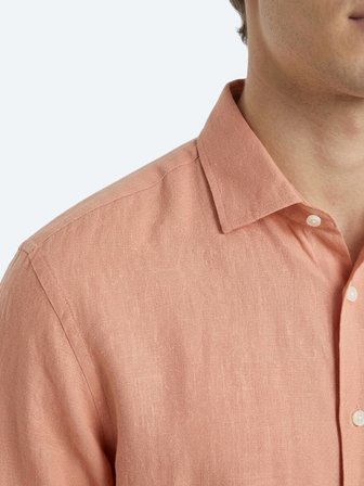 Somon Düz Regular Fit Uzun Dokuma Casual Pamuk Karışımlı Gömlek