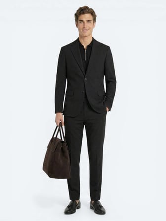 Siyah Modern Fit Takım Elbise
