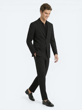 Siyah Modern Fit Takım Elbise