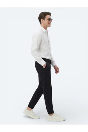 Beyaz Oversize Fit Dokuma Casual Gömlek