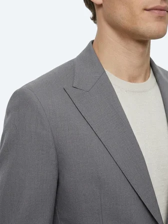 Gri Düz Modern Fit Takım Elbise
