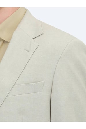 Yağ Yeşili Düz Modern Fit Pamuk Karışımlı Örme Ceket