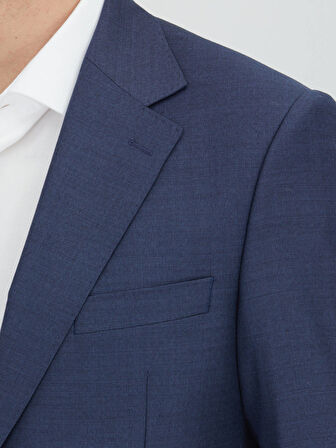 Lacivert Mikro Modern Fit %100 Yün Takım Elbise