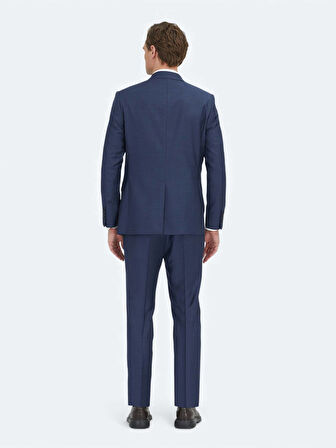 Lacivert Mikro Modern Fit %100 Yün Takım Elbise