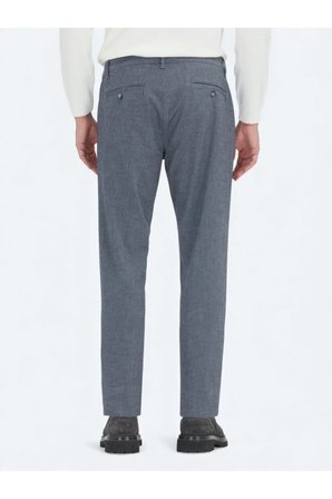 Lacivert Düz Dokuma Regular Fit Casual Pamuk Karışımlı Pantolon
