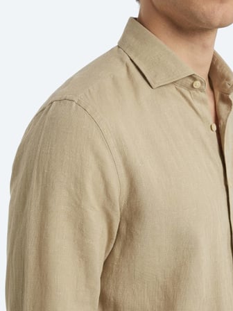 Limon Küfü Düz Regular Fit Uzun Dokuma Casual Pamuk Karışımlı Gömlek