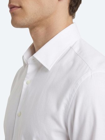 Beyaz Düz Regular Fit Uzun Casual Gömlek
