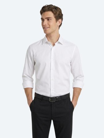 Beyaz Düz Regular Fit Uzun Casual Gömlek