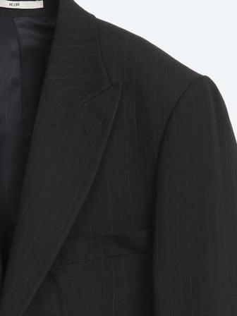 Siyah Çizgili Modern Fit Takım Elbise