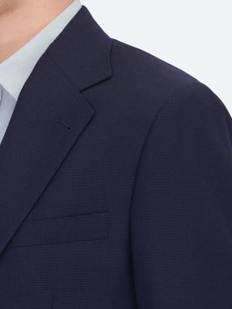 Lacivert Mikro Modern Fit %100 Yün Ceket