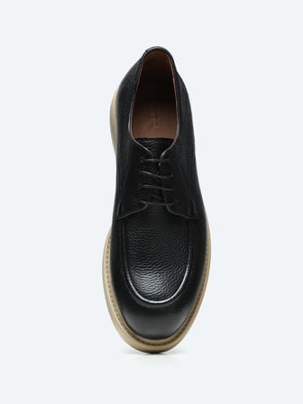 Siyah Deri Smart Casual Ayakkabı