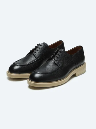 Siyah Deri Smart Casual Ayakkabı