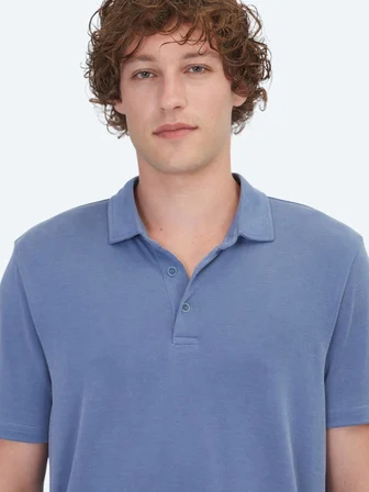 İndigo Düz T-Shirt