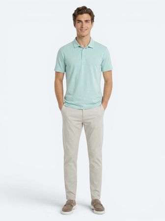 Mint Düz Polo Yaka T-Shirt