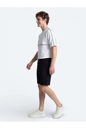 Ekru Düz T-Shirt