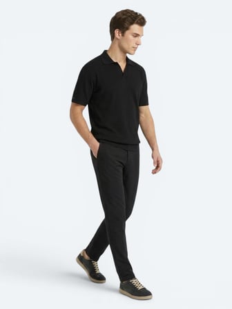 Siyah Çizgili %100 Pamuk T-Shirt