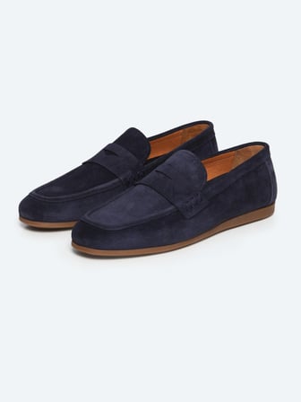 Lacivert Süet Smart Casual Loafer
